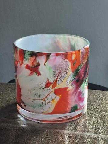 Fidrio vaas mixed colours 15 x 15 rood groen wit multi beschikbaar voor biedingen