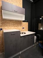 keuken grijs wit 160 cm nieuw, Overige materialen, Wit, Nieuw, Enkelwandige keuken