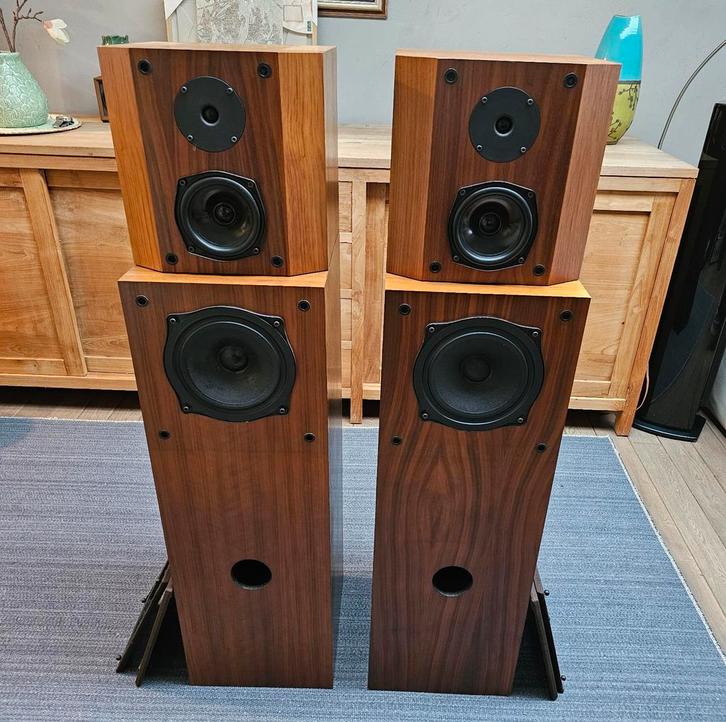 Pierre Etienne Léon M4 Franse Vintage Speakers, Audio, Tv en Foto, Luidsprekers, Zo goed als nieuw, Front, Rear of Stereo speakers