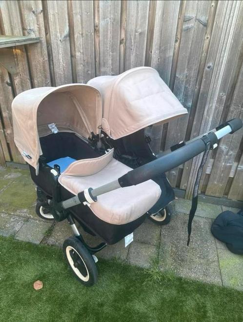 Bagaboo donkey zwart-beige met nieuwe blauwe set extra, Kinderen en Baby's, Kinderwagens en Combinaties, Gebruikt, Combiwagen