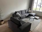 Bank met chaise longue 300 x 145 m en loveseat antraciet, Ophalen, Gebruikt