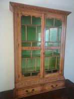 Antieke Notenhouten hang vitrinekast uit 1828, Antiek en Kunst, Ophalen