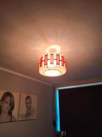 Massive Belgium Jute en Teak Hanglamp jaren 60, Huis en Inrichting, Lampen | Hanglampen, Scandinavië design, Ophalen of Verzenden