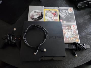 SONY Playstation 3 Slim 160GB met controller en spellen PS3 beschikbaar voor biedingen