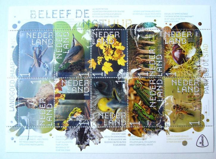 Park bij stad Haarzuilen frankeergeldig 10x1,31 postfris Vel, Postzegels en Munten, Postzegels | Nederland, Postfris, Na 1940