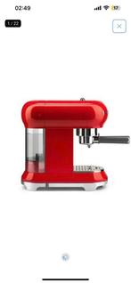 NEW- Rood Smeg - 0’s style Espressomachine/pi̇stonmachine, Ophalen of Verzenden, Nieuw, Espresso apparaat, Stoompijpje