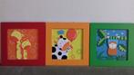 3 HOUTEN DIEREN SCHILDERIJ, Kinderen en Baby's, Kinderkamer | Inrichting en Decoratie, Ophalen of Verzenden, Zo goed als nieuw