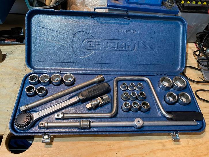 Gedore D 19 TMU-2 Doppenset 1/2 inch - Zeer Goede Staat, Auto diversen, Autogereedschap, Zo goed als nieuw, Ophalen of Verzenden