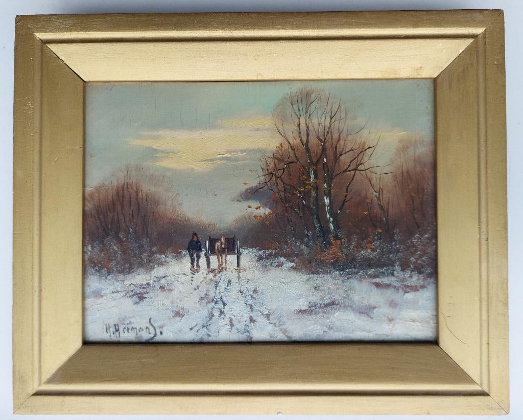 Schilderij: Olieverfschilderij H. Hermans, Antiek en Kunst, Ophalen