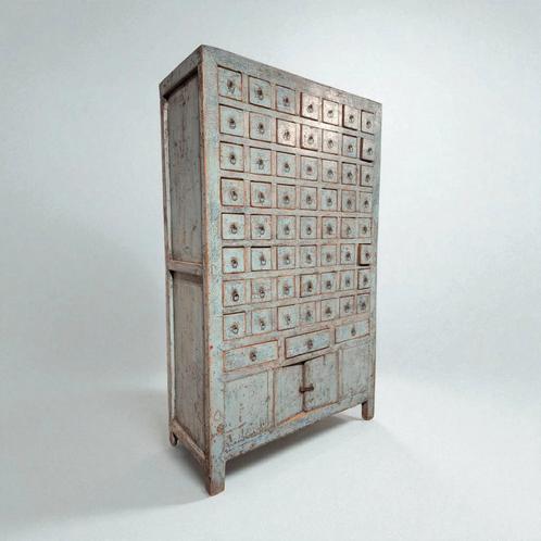 India ibiza boho apothekerskast old bleu patina buffetkast, Huis en Inrichting, Kasten | Lockerkasten, Zo goed als nieuw, Ophalen of Verzenden