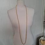 (r) Hele lange parelketting met zilveren slotje, Ophalen, Zo goed als nieuw, Wit