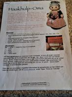 Haakhulp-Oma Patroon, Hobby en Vrije tijd, Breien en Haken, Ophalen of Verzenden, Zo goed als nieuw, Haken, Patroon of Boek