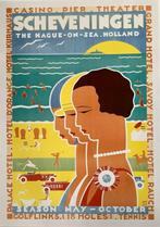 Louis Kalff Poster Scheveningen affiche den haag vintagee, Verzamelen, Posters, Ophalen of Verzenden