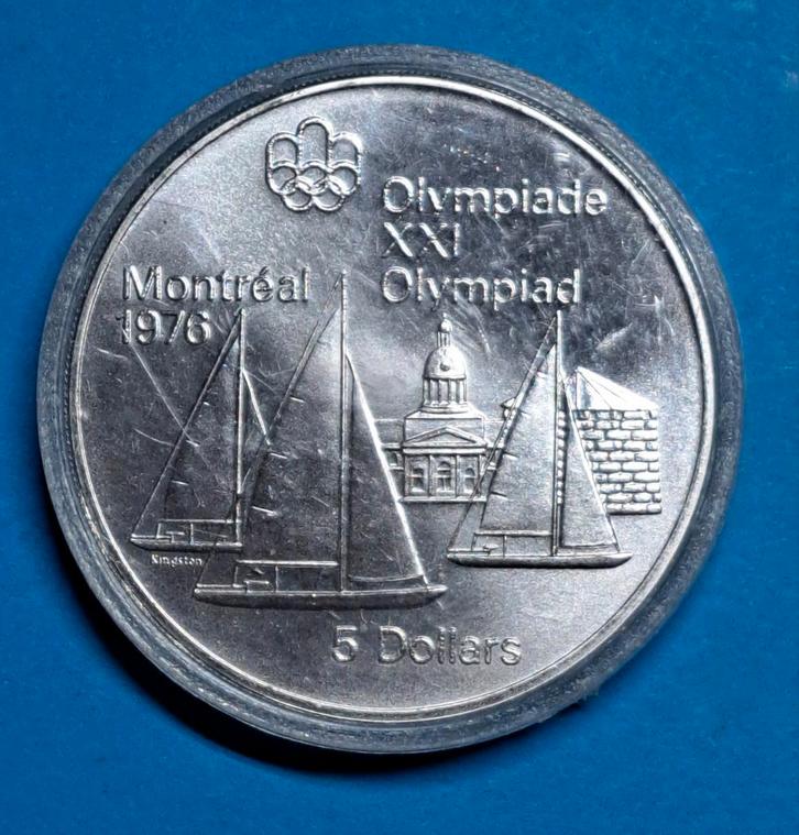 Canada 5 dollar 1973 sterling zilver, Postzegels en Munten, Munten | Amerika, Losse munt, Noord-Amerika, Zilver, Verzenden