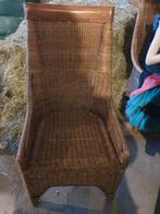 4 rotan stoelen te koop, Huis en Inrichting, Stoelen, Riet of Rotan, Vier, Gebruikt, Bruin