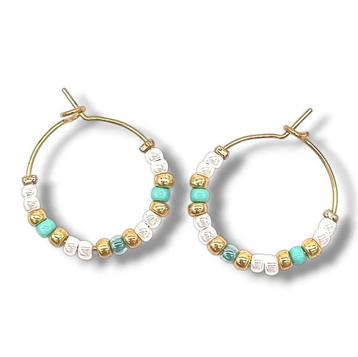 Luclo Arts Zomer Creolen - Miyuki Beads #42 beschikbaar voor biedingen