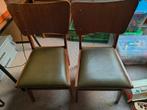 2x Vintage/Retro stoelen, Scandinavisch/Deens design – Groen, Ophalen