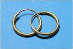 Klassieke gouden creolen vintage 12 mm, Verzenden, Goud, Goud, Hangers