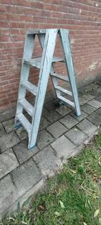 trap --dubbel oploopbare trap--aluminium--veilig werken--, Doe-het-zelf en Verbouw, Ladders en Trappen, Gebruikt, Verzenden, Trap