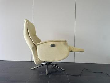 Gele stoffen elektrische relax fauteuil / relaxstoel beschikbaar voor biedingen