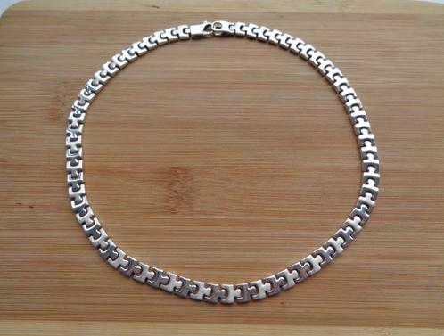 zilveren schakel ketting mat/glans [606], Sieraden, Tassen en Uiterlijk, Kettingen, Nieuw, Zilver, Zilver, Verzenden