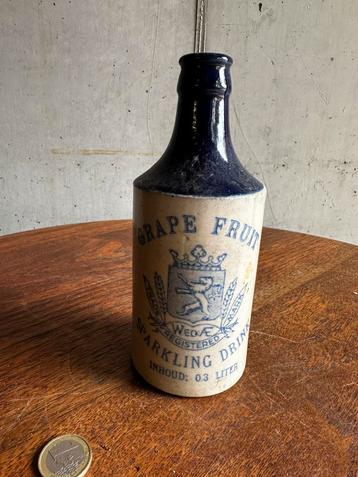 Vintage steengoed frisdrankfles – Grape Fruit beschikbaar voor biedingen