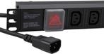 New Kenable 12-Way C13 PDU 19" Horizontal C14 Plug 1.8m, Computers en Software, Pc- en Netwerkkabels, Ophalen of Verzenden, Gebruikt