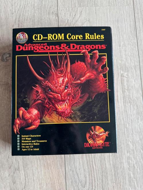 CD-ROM Core Rules Advanced Dungeons & Dragons Pc Big Box, Spelcomputers en Games, Games | Pc, Zo goed als nieuw, 1 speler, Vanaf 12 jaar
