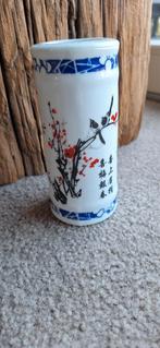 Chinees bamboe vaasje., Huis en Inrichting, Woonaccessoires | Vazen, Ophalen of Verzenden, Overige kleuren, Aardewerk of Porselein