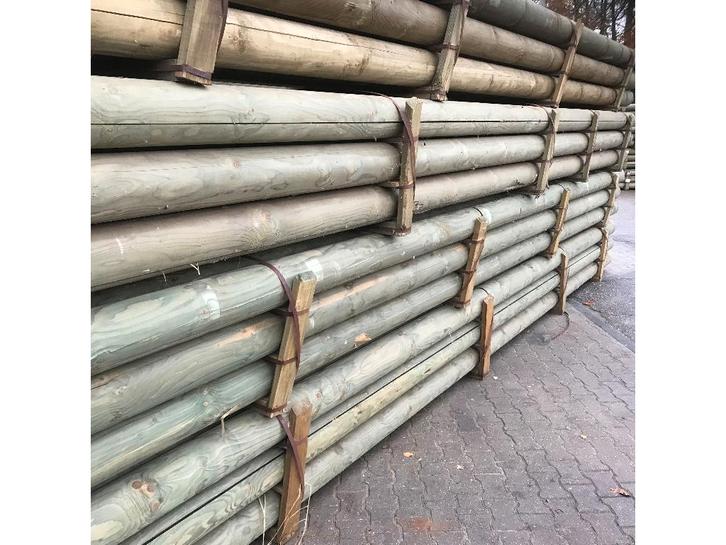 Dikke ronde geïmpregneerde palen! rond 80, 100 en 180!!, Tuin en Terras, Palen, Balken en Planken, Nieuw, Palen, 250 cm of meer