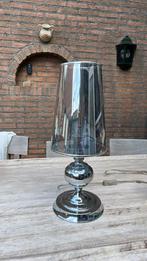 2 zilveren lampen incl lampenkap, Ophalen, Zo goed als nieuw, Minder dan 50 cm
