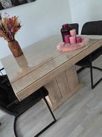 Steigerhouten Eet- en Salontafel - White Wash, Ophalen, Zo goed als nieuw, Rechthoekig, 50 tot 100 cm