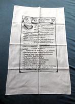 Witte katoenen theedoek * Rules of the Loo and Bath, Verzenden, Zo goed als nieuw, Wit, Theedoek of Handdoek