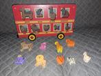 Houten bus met dieren/ vormenstoof compleet!, Ophalen of Verzenden, Gebruikt