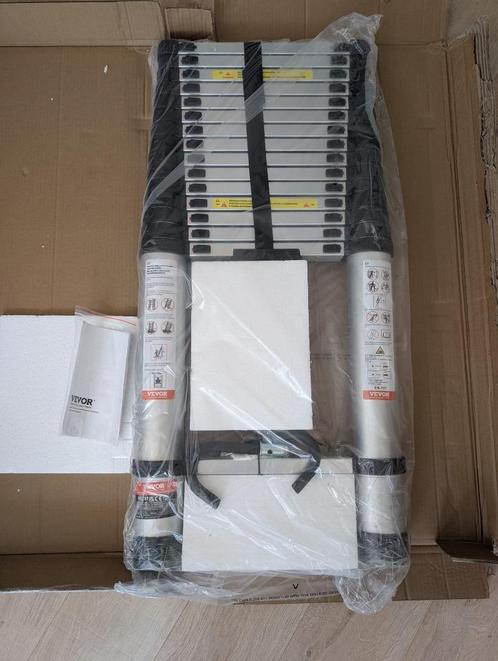 Telescopic Aluminum Ladder, Doe-het-zelf en Verbouw, Ladders en Trappen, Nieuw, Ladder, 4 meter of meer, Opvouwbaar of Inschuifbaar