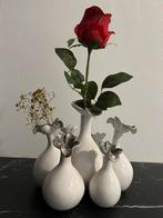 Tulpenvaas bloemenvaas wit zilver, Ophalen, Zo goed als nieuw, Wit, Minder dan 50 cm