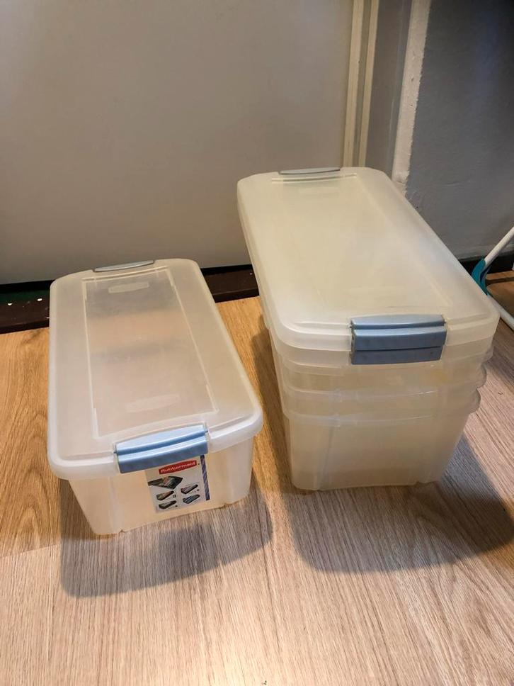 Curver Rubbermaid Opbergbak DVD/CD 3 stuks, Huis en Inrichting, Woonaccessoires | Kisten, Gebruikt, Minder dan 50 cm, Minder dan 50 cm