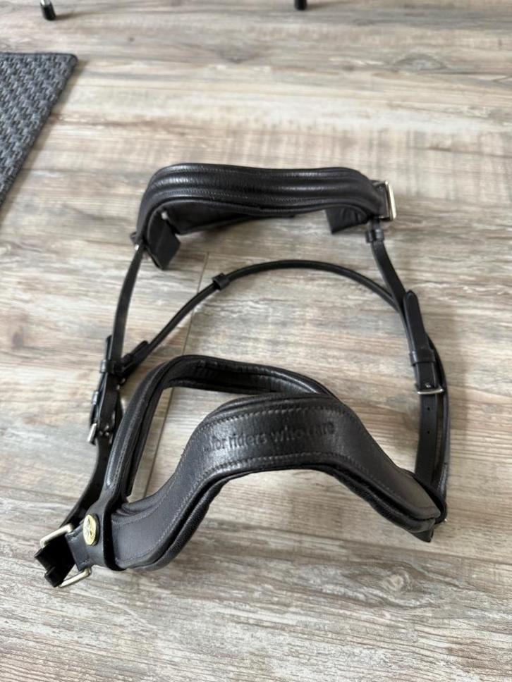 2-in1 (bitloos) Hoofdstel inclusief leren teugels, Dieren en Toebehoren, Paarden en Pony's | Hoofdstellen en Tuigage, Zo goed als nieuw