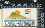 Sticker: Beniexpo 1996 - Benidorm, Ophalen of Verzenden, Zo goed als nieuw, Bedrijf of Vereniging
