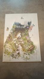 Metalen Poster met natuur en kat Displate, Ophalen, Rechthoekig Staand, Zo goed als nieuw, A1 t/m A3