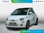 Fiat 500e 42 kWh Cabrio | Pack Style, Auto's, Stof, 4 stoelen, Wit, Origineel Nederlands