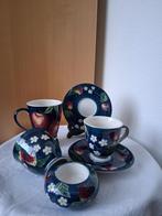 VIC's items blauw met aardbeien bloesem *eureka*, Huis en Inrichting, Keuken | Servies, Ophalen of Verzenden, Zo goed als nieuw