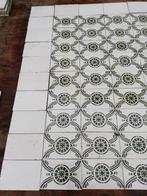 101hx92br Set antieke tegels, 36 groen decor, 24 effen, Antiek en Kunst, Antiek | Wandborden en Tegels, Ophalen