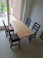 keuken tafel met stoelen, Huis en Inrichting, Tafels | Eettafels, Ophalen, Gebruikt, 50 tot 100 cm, Metaal