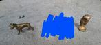 Messing Uil en Hond - Decoratieve Beelden, Ophalen of Verzenden, Gebruikt, Dier