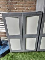 Multifunctionele kunststof kast met legplanken en deuren, Ophalen, Zo goed als nieuw