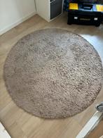 Mooie ronde beige vloerkleed, Ophalen, Zo goed als nieuw, Beige, Rond