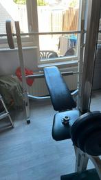 Drukbank met lat pulldown, Sport en Fitness, Fitnessapparatuur, Ophalen, Krachtstation, Zo goed als nieuw, Metaal