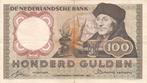 Netherlands 100 Gulden 1953 Erasmus Fr pn 88, Postzegels en Munten, Bankbiljetten | Nederland, Ophalen of Verzenden, 100 gulden