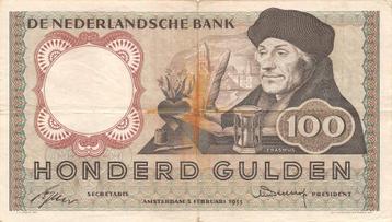 Netherlands 100 Gulden 1953 Erasmus Fr pn 88 beschikbaar voor biedingen